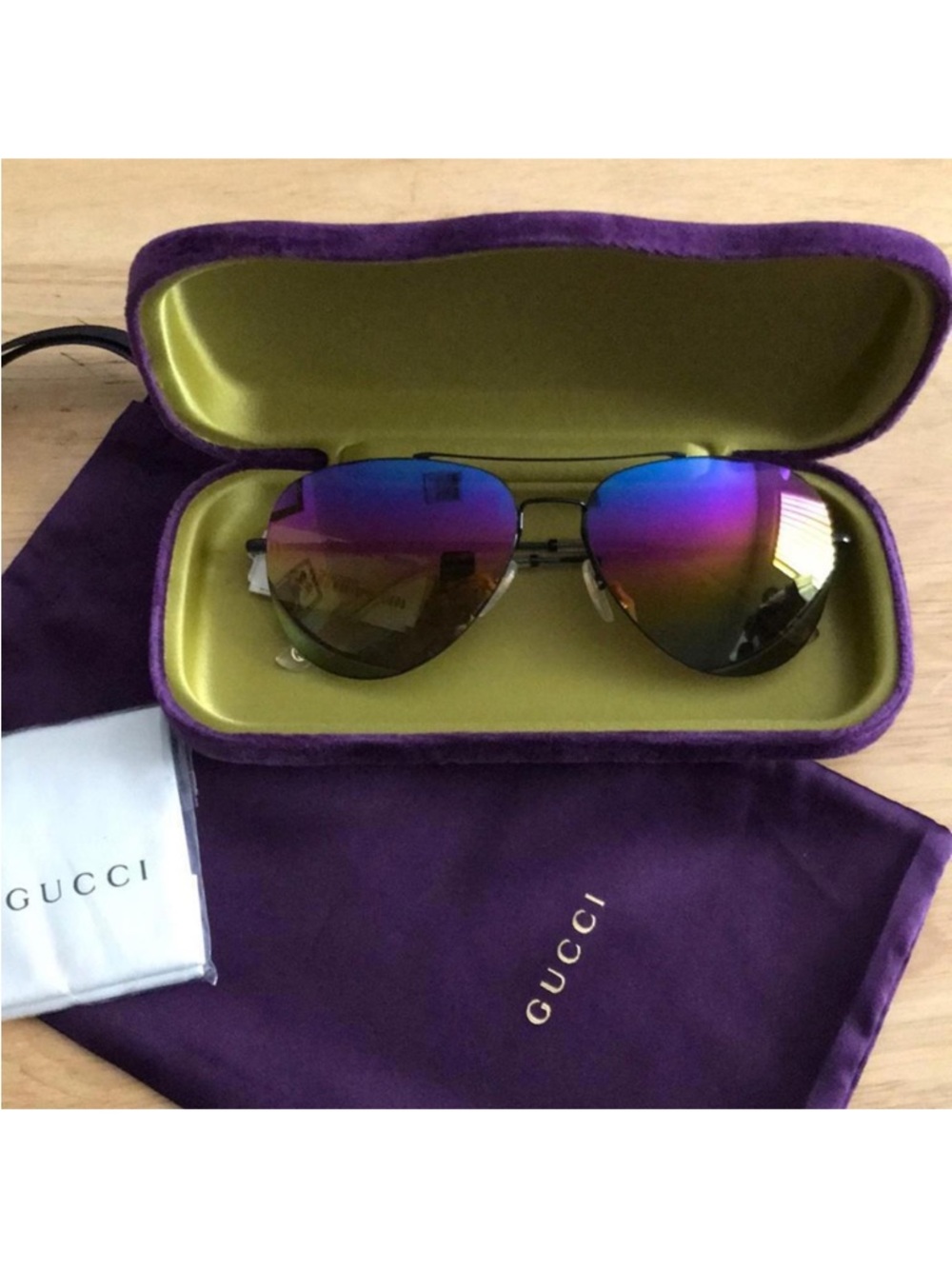 ISO IN SEARCH OF GUCCI RAINBOW AVIATOR SUNGLASSES